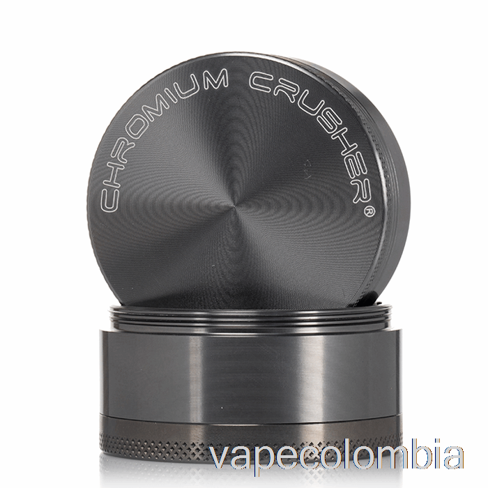 Trituradora De Cromo Recargable Vape 2.2 Pulgadas Molinillo De 4 Piezas Gris